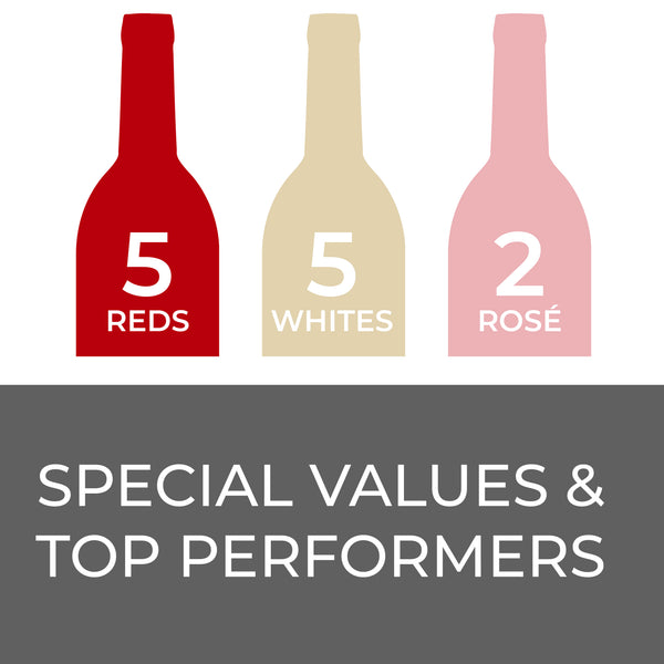 12-Bottle Special Values & Performers Assorted | "One-Click" Assortment Boxes